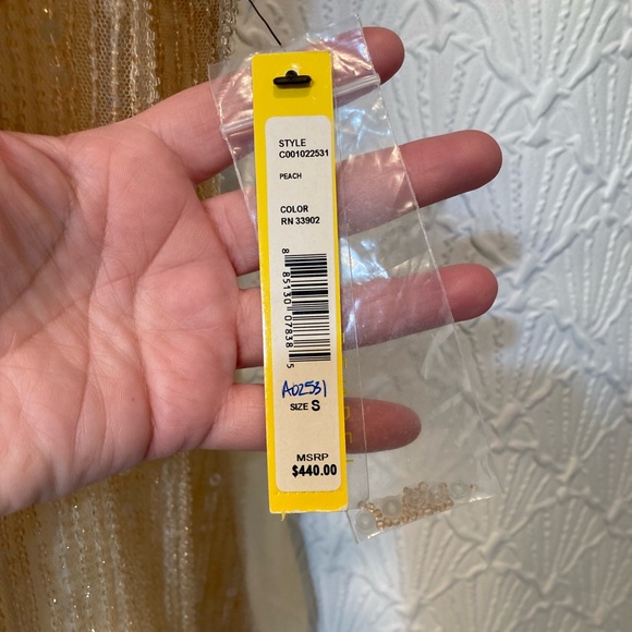 NWT, Alice & Olivia By Stacey Bendet Beaded Top, Sz Small, Peach - Picture 5 of 12